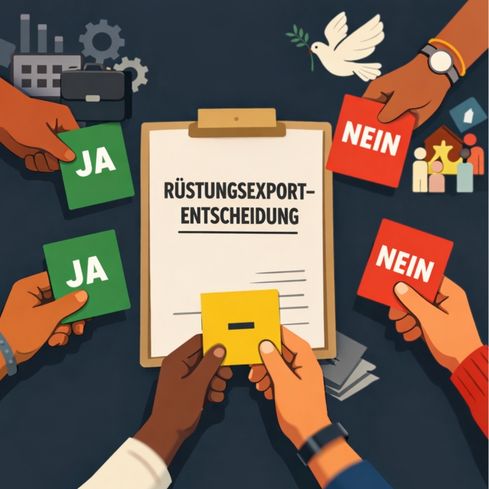 Interaktives Planspiel Rüstungsesporte auf der Münchner Friedenskonferenz 2026