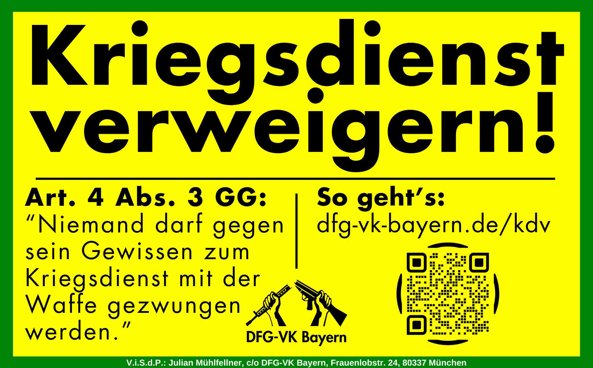 Kriegsdienst verweigern