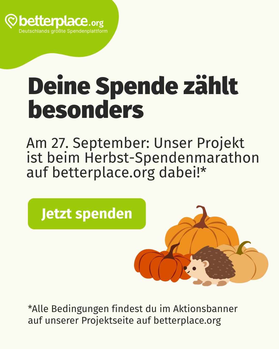 Spendenmarathon am 27.09.2026